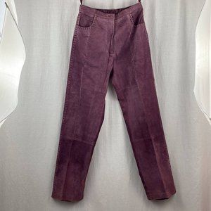 Guillaume Purple Suede Pants
